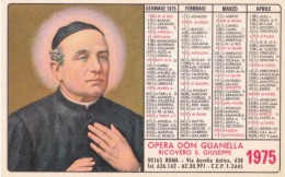 Calendarietto - Opera Don Guanella - Ricovero S.giuseppe - Roma - Anno 1975 - Petit Format : 1971-80