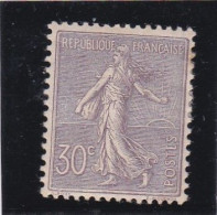 FRANCE - 1903 - TYPE SEMEUSE LIGNEE - N° 133 - 30 C LILAS - NEUF TRACE DE CHARNIERE - BON CENTRAGE - 1903-60 Semeuse Lignée