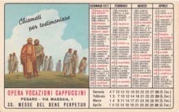 Calendarietto - Opera Vocazioni Cappuccini - Pesaro - Anno 1977 - Petit Format : 1971-80