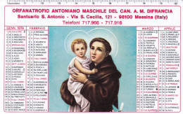 Calendarietto - Orfanotrofio Antoniano Maschile Del Cav. A.m. Di Francia - Messina - Anno 1974 - Tamaño Pequeño : 1971-80