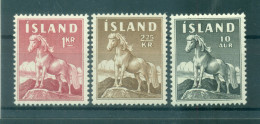 Islande 1958-60 - Y & T  N. 283/85 - Série Courante (Michel N. 325/26-342) - Ongebruikt