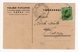 1919. KINGDOM OF SHS,SERBIA,VRSAC TO VRANJE,VELJKO PAVLOVIC,SHOE MAKER,CORRESPONDENCE CARD,USED - Joegoslavië