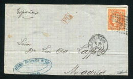 Superbe & Rare Devant De Lettre De Bayonne Pour Madrid ( 1871 ) Avec Un N° 48 - Cachet Ambulant IB - 1870 Bordeaux Printing