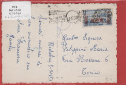 ITALIA - Storia Postale Repubblica - 1961 - 15 Centenario Dell'unità D'Italia (Isolato) - Cartolina 5 Parole - Sinceri A - 1961-70: Marcophilia