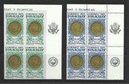 Paraguay 1965 Medals 0.25G President Kennedy Single Both Perf And Imperf Blocks Of 4 MNH - Paraguay