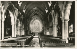 PC28859 Nave E. St. Marys Church. Ellesmere. Valentine. No 27005. RP - Welt