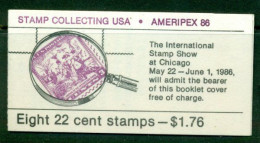 USA 1986 Mi MH 113 Booklet** Stamp Exhibition AMERIPEX 86 - Stamp Collecting [B665] - Stamps On Stamps