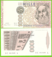 ITALY 1000 LIRE 1982 P-109a  UNC - 1.000 Lire