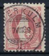 SCHWEIZ STEHENDE HELVETIA Nr 63XAc Zentrisch Gestempelt X6AA57E - Used Stamps