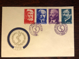 ROMANIA SPECIAL COVER AND CANCELLATION 1965 YEAR FAMOUS DOCTORS HISTORY OF MEDICINE CONGRESS HEALTH MEDICINE STAMPS - FDC