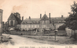 89 - SAINT-BRIS - La Mairie Et L'église - Saint Bris Le Vineux