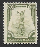 SE)1934-40 MEXICO, INDEPENDENCE MONUMENT 20C SCT 174, MINT - Mexiko