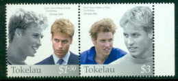 TOKELAU 2003 Mi 339-40 Pair** 21st Anniversary Of The Birth Of Prince William [B678] - Koniklijke Families