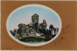 AK Elsass SILBER-Litho Ruine Windstein      (1017 - Elsass