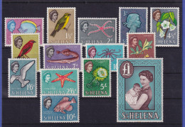 St. Helena 1961-65 Queen Elisabeth II., Flora, Fauna  Mi.-Nr. 146-159 ** - St. Helena