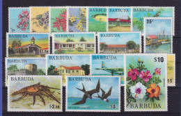 Barbuda 1974-75 Landestypische Motive Mi.-Nr. 185-201, 233 Postfrisch ** / MNH  - Antigua And Barbuda (1981-...)