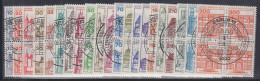 Berlin 1977-82 Dauerserie Burgen & Schlösser 4er-Block-Satz 21 Werte Kpl. ET-O - Used Stamps