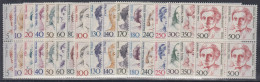Berlin 1986-1990 Dauerserie Frauen, 4er-Block-Satz 17 Werte Kpl. Postfrisch ** - Neufs
