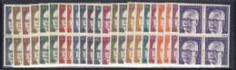 Berlin 1970-72  Dauerserie Heinemann 4er-Block-Satz 23 Werte Kpl. Postfrisch ** - Nuevos