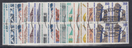 Berlin 1987-90 Dauerserie Sehenswürdigkeiten  4er-Block-Satz 15 Werte Kpl. ET-O - Used Stamps