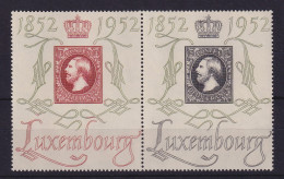 Luxemburg 1952 Philatelist. Ausstellung CENTILUX Mi-Nr. 488-489 Waag. Paar ** - Autres & Non Classés