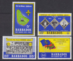 Barbados  Pfadfinder SCOUTS Satz SET 1972  ** (5296 - Other & Unclassified