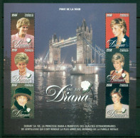 KONGO (Brazzaville) 1998 Mi 1576-81 Mini Sheet** The Death Of Princess Diana [B686] - Familles Royales