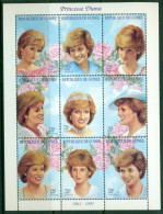 GUINEA 1999 Mi 2066-74 Mini Sheet** The Death Of Princess Diana [B690] - Koniklijke Families