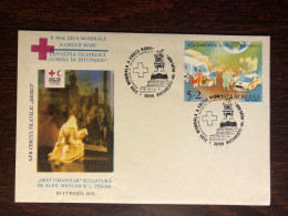 ROMANIA SPECIAL COVER AND CANCELLATION 1991 YEAR RED CROSS AMBULANCES HEALTH MEDICINE STAMPS - FDC