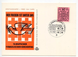 Germany, West 1967 FDC Scott 972 13th Meeting Of German Protestants In Hannover - 1961-1970