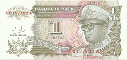 Zaire - 1 Nouveau Likuta - 24.6.1993 - Unc. - Pick 47 -  Serie J / A - Mobutu - Zaire