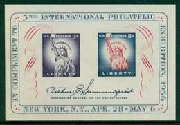 USA 1956 Mi BL 10** 5th International Philatelic Exhibition, New York [LA545] - Philatelic Exhibitions