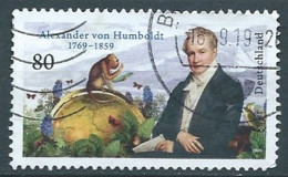 ALLEMAGNE ALEMANIA GERMANY DEUTSCHLAND BUND 2019 250. GEBURTSTAG ALEXANDER VON HUMBOLDT MI 3492 YT 3271 SN 3123 SG 4269 - Oblitérés