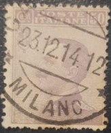 Italy King Victor 50C Used Postmark Stamp Milan Cancel - Oblitérés