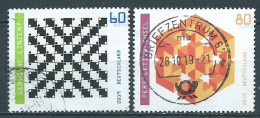 ALLEMAGNE ALEMANIA GERMANY DEUTSCHLAND BUND 2019 OPTISCHE TÄUSCHUNGEN SET 2V USED MI 3496-7 YT 3274-5 SN 3126-7 SG 4273- - Oblitérés