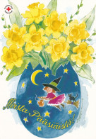 Postal Stationery - Easter Witch With Cat - Daffodils - Red Cross 2007 - Suomi Finland - Postage Paid - Enteros Postales