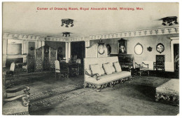 CANADA : WINNIPEG, ROYAL ALEXANDRA HOTEL, CORNER OF DRAWING ROOM - Winnipeg