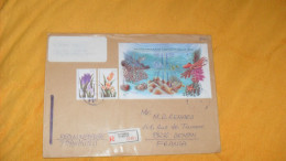 ENVELOPPE DE 1998../ CACHETS SUADIYE ISTANBUL TURQUIE POUR DENAIN FRANCE + TIMBRES DONT BLOC ULUSLARARASI OKYANUSLAR YIL - Cartas & Documentos