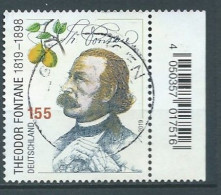 ALLEMAGNE ALEMANIA GERMANY DEUTSCHLAND BUND 2019 200. GEBURTSTAG THEODOR FONTANE USED MI 3508 YT 3286 SC 3139 - Gebruikt