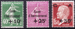 FRANCE - 1929 - Caisse D'Amortissement 3ème Série Yv.253/5 Neufs** TB (c.275€) - Nuevos