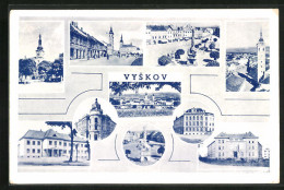 AK Wischau / Vyskov, Namesti, Kostel, Pomnik  - Czech Republic