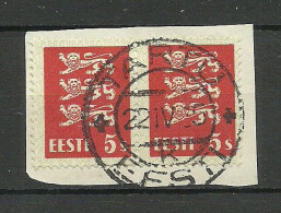 ESTLAND Estonia 1935 O TARTU "K" Michel 77 As Pair - Estonie