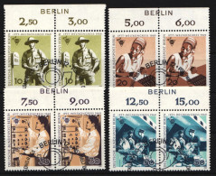 Berlin 342-345 Gestempelt Oberrand Zudruck Berlin #JP917 - Andere & Zonder Classificatie