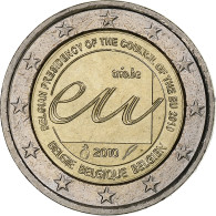 Belgique, Albert II, 2 Euro, EU Council Presidency, 2010, SUP, Bimétallique - Belgium