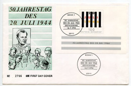 Germany 1994 FDC Scott 1836 S/S 50th Anniversary Of Attempt To Assassinate Hitler - 1991-2000