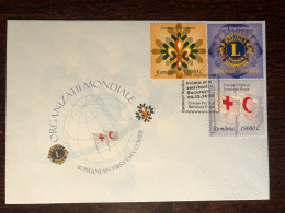 ROMANIA FDC COVER 2004 YEAR RED CROSS LIONS HEALTH MEDICINE STAMPS - FDC