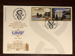 ROMANIA FDC COVER 2015 YEAR MEDICAL SCHOOL HEALTH MEDICINE STAMPS - FDC