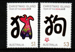 Christmas Island ASC 784-5  2018 Year Of TheDog,Mint Never Hinged - Christmas Island