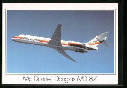AK Flugzeug Mc Donnell Douglas MD-87, Aero Lloyd, Am Himmel  - 1946-....: Moderne