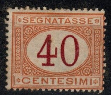 Italy S 8  1870-74  Postage Due 40c Ochre And Carmine,Mint  Hinged - Marcophilia